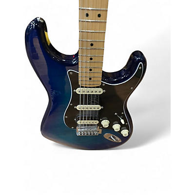 Used Fender  Limited Edition Player Stratocaster® HSS Plus Top Blue Burst Solid Body Electric Guitar