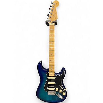 Used Fender Limited Edition Player Stratocaster HSS Plus Top Blue Burst Solid Body Electric Guitar
