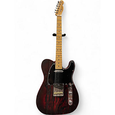 Used Fender Limited Edition Sandblasted Telecaster Crimson Red Transparent Solid Body Electric Guitar