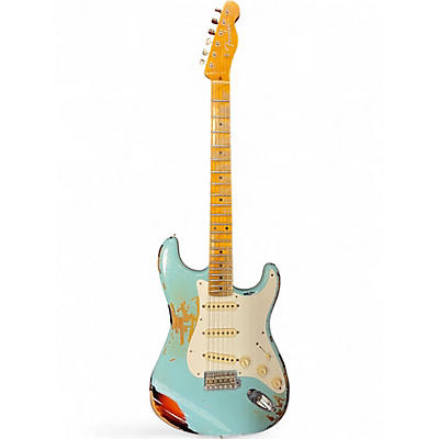 Used Fender Limited Relic Mich Maker Surf Green Relic Solid Body Electric Guitar