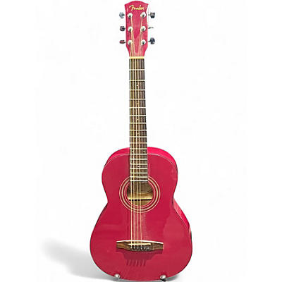 Used Fender MA-1 Pink Acoustic Guitar