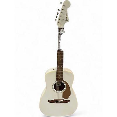 Used Fender MALIBU PLAYER Arctic White Acoustic Electric Guitar
