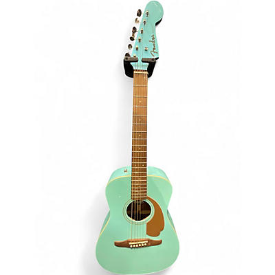 Used Fender MALIBU PLAYER Daphne Blue Acoustic Electric Guitar