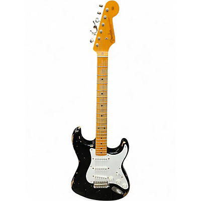 Used Fender MASTERBUILT CUSTOM SHOP 56 STRATOCASTER RELIC ACTIVE Black Solid Body Electric Guitar