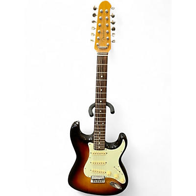 Used Fender MIJ 12 String Stratocaster 2 Color Sunburst Solid Body Electric Guitar