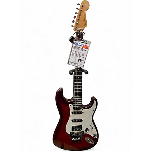 Used Fender MIJ Fotoflame Stratocaster Fotoflame Red Solid Body Electric Guitar Fotoflame Red