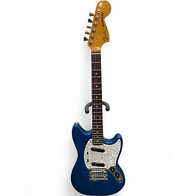 Used Fender MIJ Mustang Sapphire Blue Trans Solid Body Electric Guitar