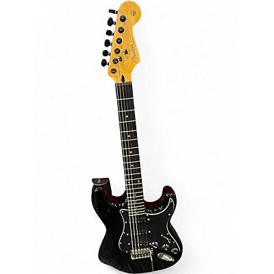 Used Fender MIJ STANDARD STRATOCASTER Black Solid Body Electric Guitar