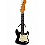 Used Fender MIJ STRATOCASTER Black Solid Body Electric Guitar Black