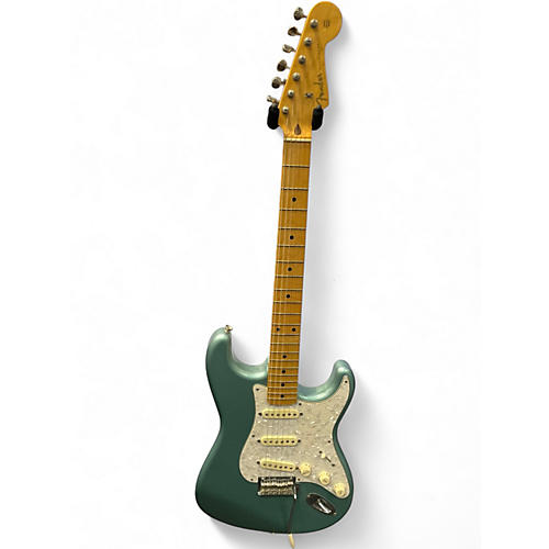 Used Fender MIJ STRATOCASTER SSS (JD) TEAL Solid Body Electric Guitar TEAL