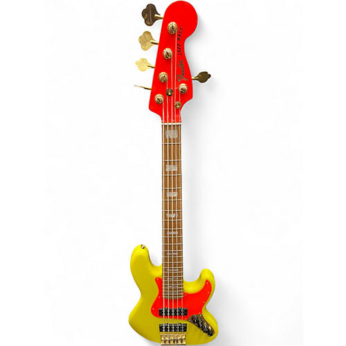 Used Fender MONO NEON 5 STRING JAZZ BASS FLOURESCENT YELLOW Electric Bass Guitar FLOURESCENT YELLOW