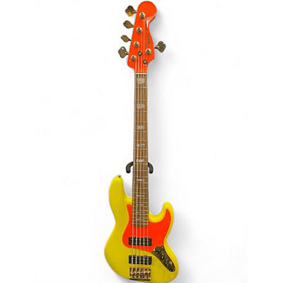 Used Fender MONONEON SIGNATURE Fluorescent Yellow Electric Bass Guitar
