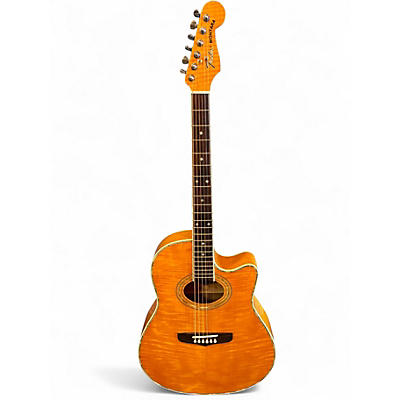 Used Fender MONTARA Trans Orange Acoustic Electric Guitar