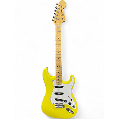Used Fender Made In Japan Limited International Color Stratocaster Yellow Solid Body Electric Guitar