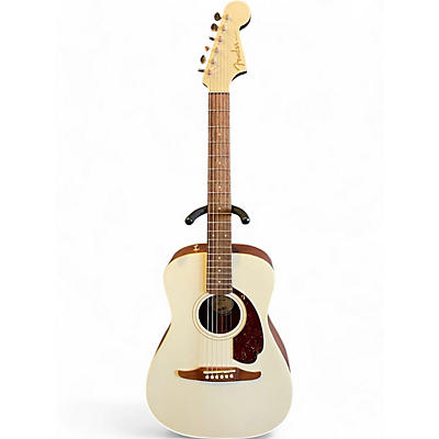 Fender Used Fender Malibu CE Olympic White Acoustic Electric Guitar