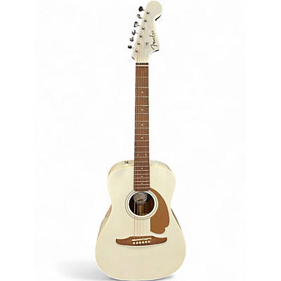 Used Fender Malibu CE Olympic White Acoustic Electric Guitar