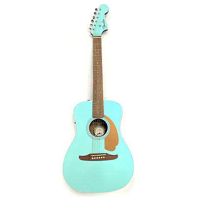 Fender Used Fender Malibu CE Seafoam Green Acoustic Electric Guitar