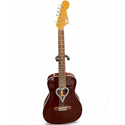 Used Fender Malibu  Mahogany Acoustic Guitar