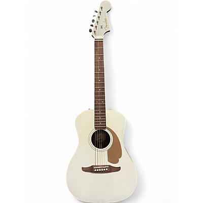 Used Fender Malibu Player Arctic White Acoustic Electric Guitar