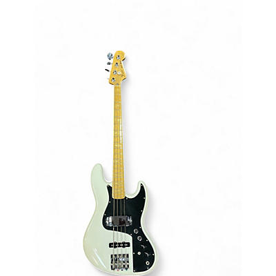 Used Fender Marcus Miller Signature Jazz Bass Olympic White Electric Bass Guitar