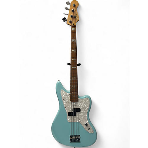 Used Fender Mark Hoppus Jaguar Bass Sonic Blue Electric Bass Guitar Sonic Blue