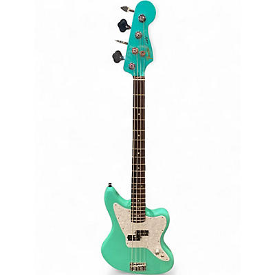 Used Fender Mark Hoppus Singature "Jag" Jaguar Seafoam Green Electric Bass Guitar