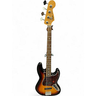 Used Fender Mexican Jazz Bass (upgraded with EMGS) 2 Color Sunburst Electric Bass Guitar