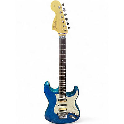 Used Fender Michiya Haruhata Stratocaster Blue Solid Body Electric Guitar