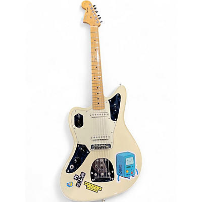 Used Fender Mod Shop Left Handed Jaguar Olympic White Solid Body Electric Guitar