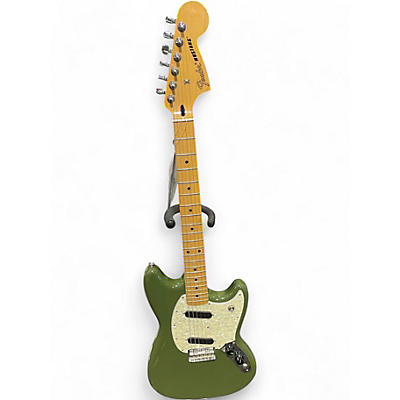 Used Fender Modern Player Mustang Green Solid Body Electric Guitar
