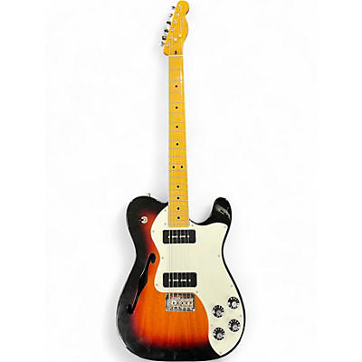 Used Fender Modern Player Telecaster Thinline Deluxe 3 Color Sunburst Hollow Body Electric Guitar