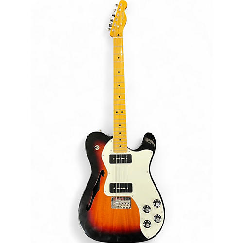 Used Fender Modern Player Telecaster Thinline Deluxe 3 Color Sunburst Hollow Body Electric Guitar 3 Color Sunburst