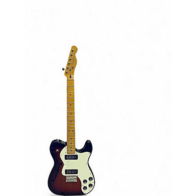 Used Fender Modern Thinline Telecaster 2 Tone Sunburst Hollow Body Electric Guitar