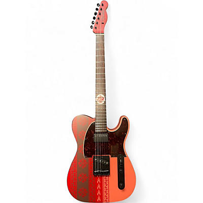 Used Fender Monster Hunter Telecaster Red Solid Body Electric Guitar