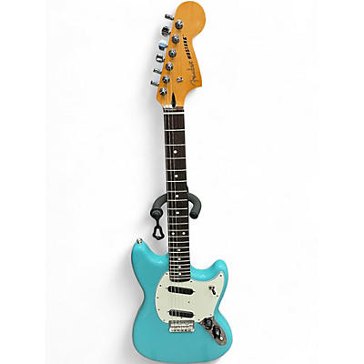 Used Fender Mustang AQUA TONE BLUE Solid Body Electric Guitar