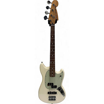 Used Fender Mustang Bass Alpine White Electric Bass Guitar