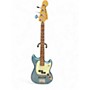 Used Fender Mustang Bass Blue Electric Bass Guitar Blue