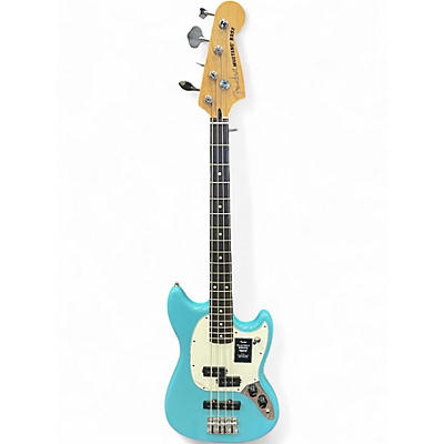Used Fender Mustang Bass Blue Electric Bass Guitar