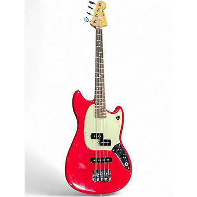 Used Fender Mustang Bass Dakota Red Electric Bass Guitar