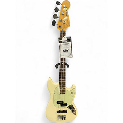 Used Fender Mustang Bass OFF WHITE Electric Bass Guitar
