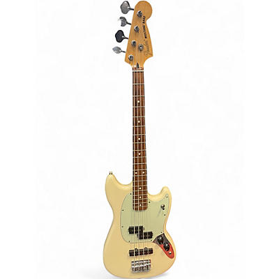 Used Fender Mustang Bass Olympic White Electric Bass Guitar