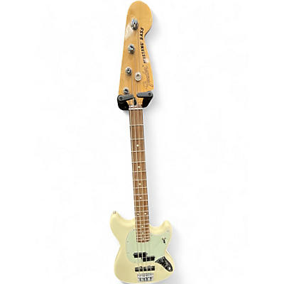 Used Fender Mustang Bass Olympic White Electric Bass Guitar