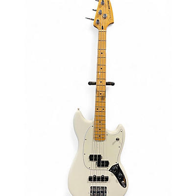 Used Fender Mustang Bass Polar White Electric Bass Guitar