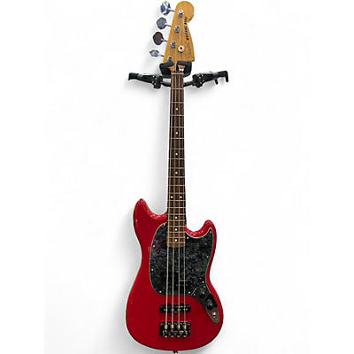 Used Fender Mustang Bass RED Electric Bass Guitar