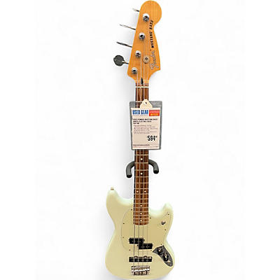 Used Fender Mustang Bass White Electric Bass Guitar
