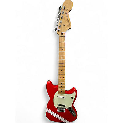 Used Fender Mustang Candy Apple Red Solid Body Electric Guitar