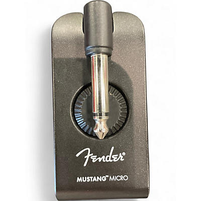 Used Fender Mustang Micro Guitar Headphone Amp Black Battery Powered Amp