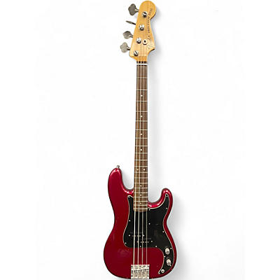 Used Fender Nate Mendel Road Worn Precision Bass Candy Apple Red Electric Bass Guitar