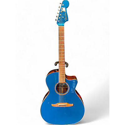 Fender Used Fender Newporter Classic CST Blue Acoustic Electric Guitar