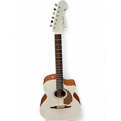 Used Fender Newporter Player Arctic White Acoustic Electric Guitar